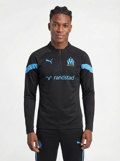 OLYMPIQUE DE MARSEILLE BLACK AND BLUE TRACKSUIT