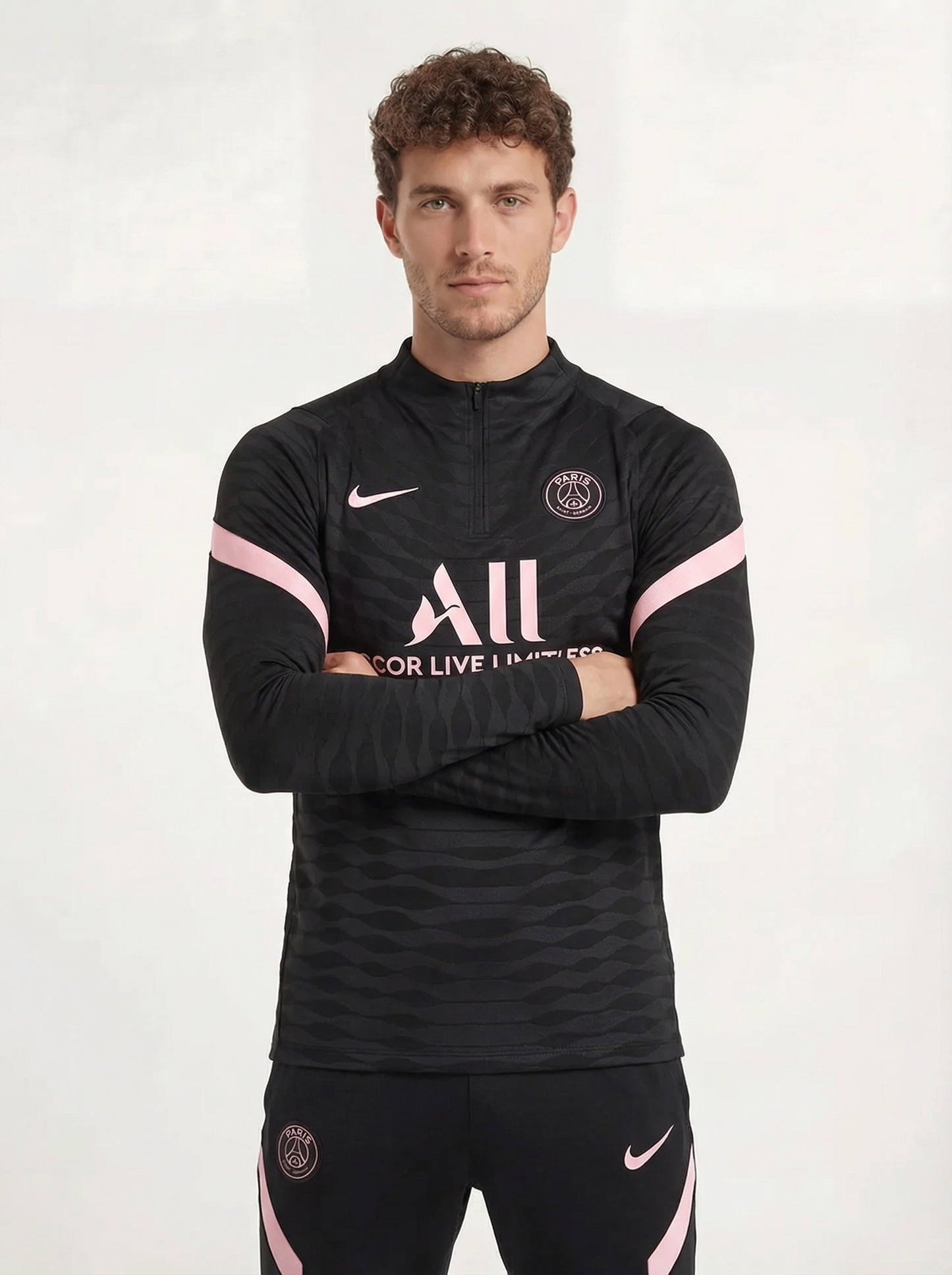 PSG BLACK AND PINK TRACKSUIT